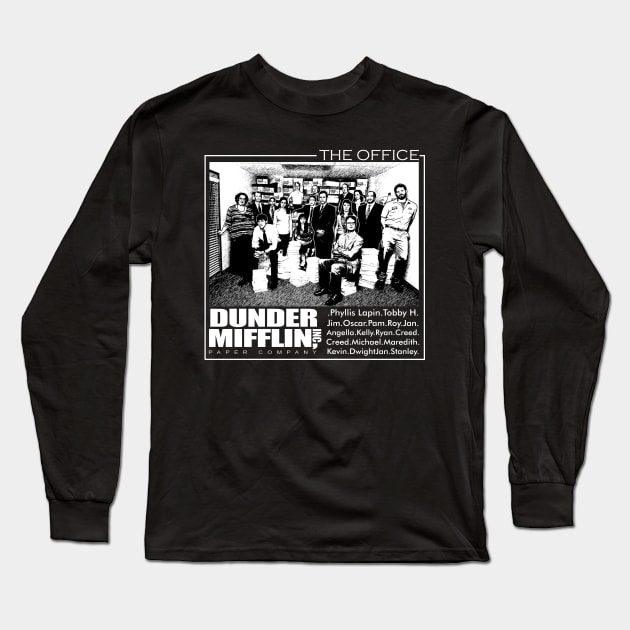 Dunder Mifflin - the office Long Sleeve T-Shirt by Dami BlackTint